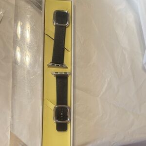 Watch Band For Apple 42mm Push Button Closure Black New Very Cool Design
